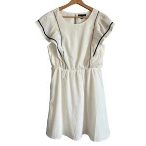 𝅺NWT‎ Banana Republic Ruffled Gauze Dress Sz L